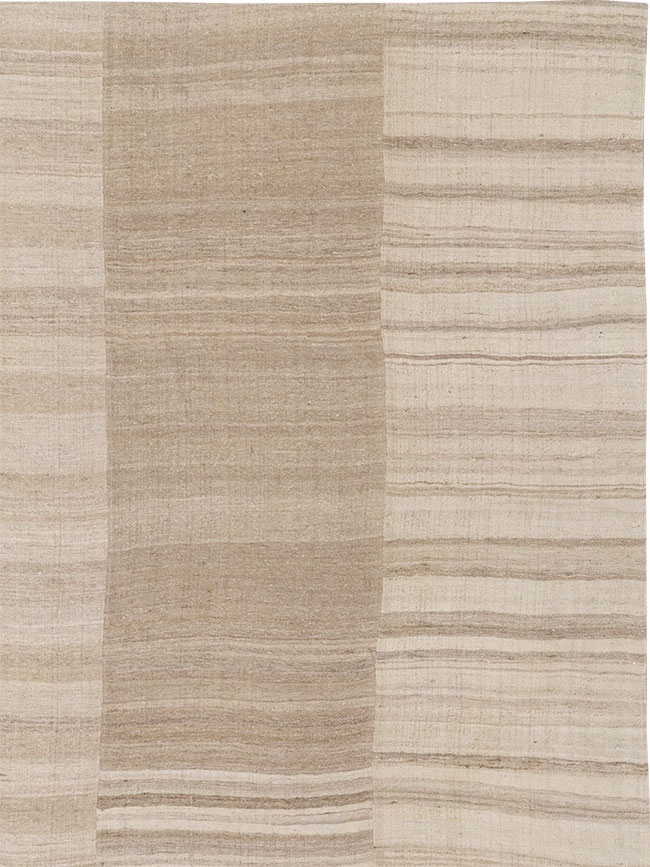 Vintage Turkish Flatweave Kilim Large Room Size Carpet, No.33097 - Galerie Shabab