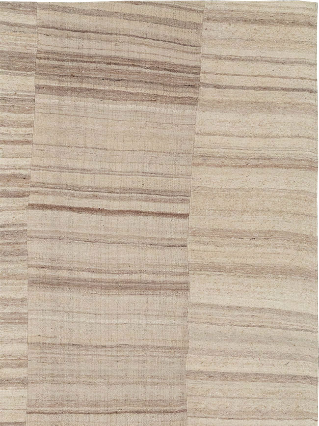 Vintage Turkish Flatweave Kilim Large Room Size Carpet, No.33098 - Galerie Shabab