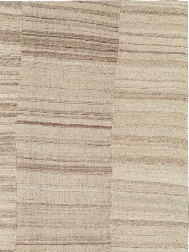 Vintage Turkish Flatweave Kilim Large Room Size Carpet, No.33098 - Galerie Shabab