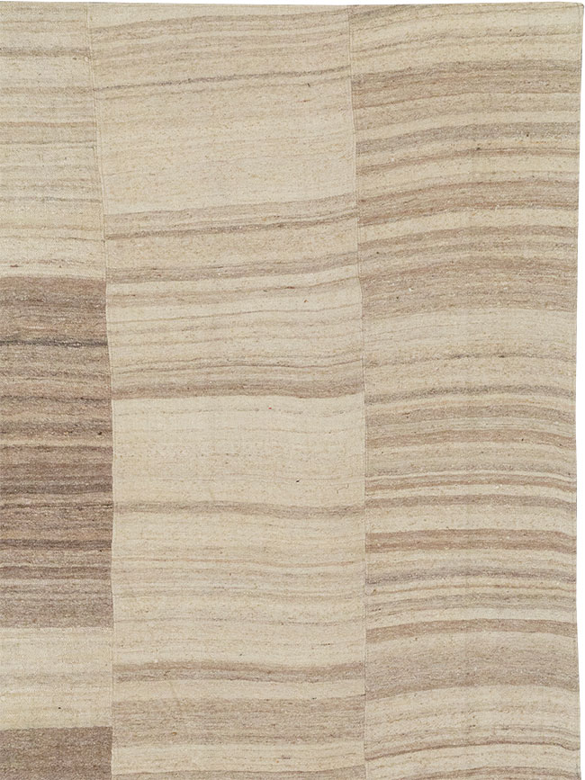 Vintage Turkish Flatweave Kilim Large Room Size Carpet, No.33098 - Galerie Shabab