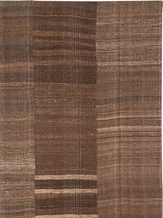 Vintage Turkish Flatweave Kilim Room Size Carpet, No.33100 - Galerie Shabab