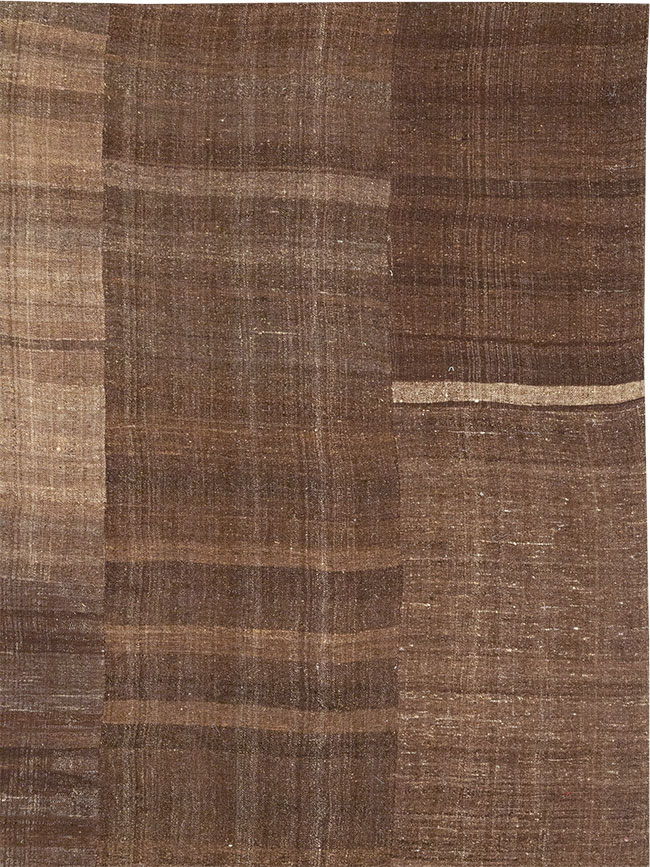 Vintage Turkish Flatweave Kilim Room Size Carpet, No.33100 - Galerie Shabab