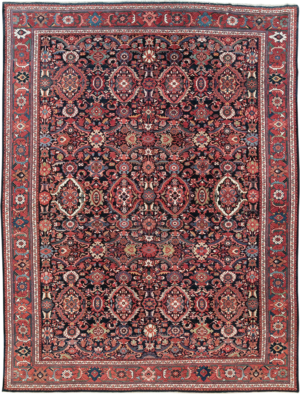 Vintage Persian Mahal Room Size Carpet, No.33140 - Galerie Shabab