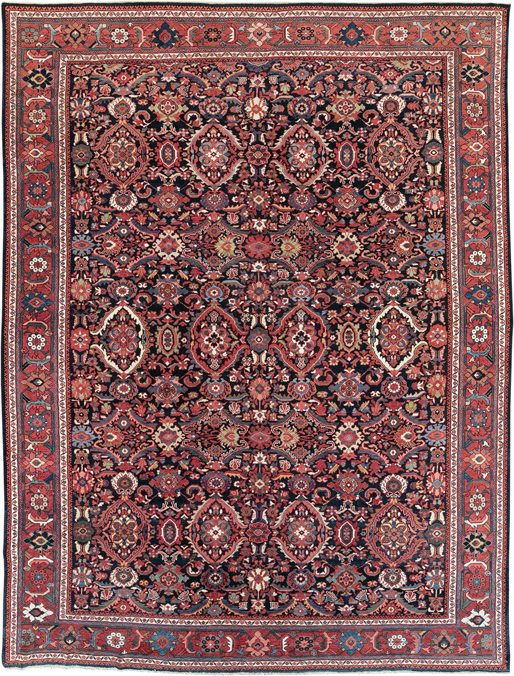 Vintage Persian Mahal Room Size Carpet, No.33140 - Galerie Shabab