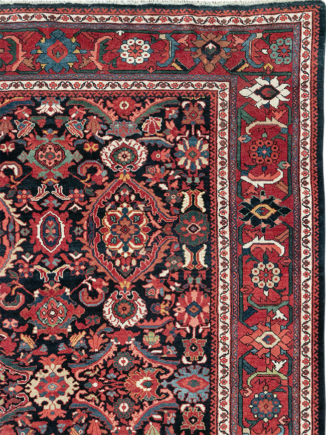 Vintage Persian Mahal Room Size Carpet, No.33140 - Galerie Shabab