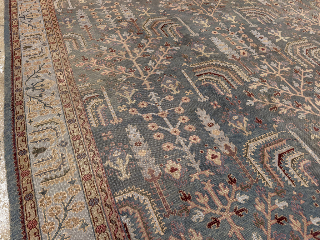 Antique Turkish Oushak Large Room Size Carpet, No.33142 - Galerie Shabab