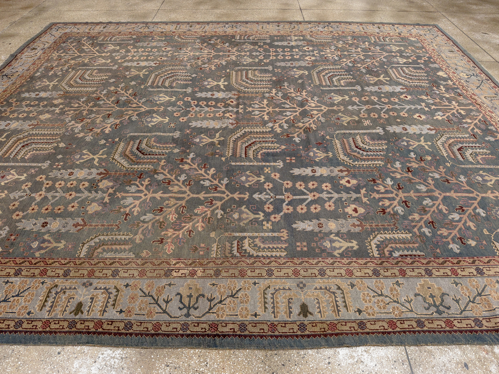 Antique Turkish Oushak Large Room Size Carpet, No.33142 - Galerie Shabab