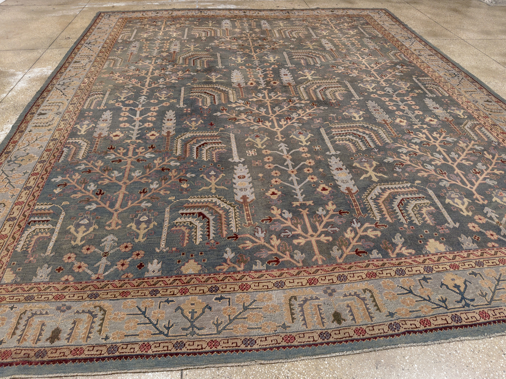 Antique Turkish Oushak Large Room Size Carpet, No.33142 - Galerie Shabab