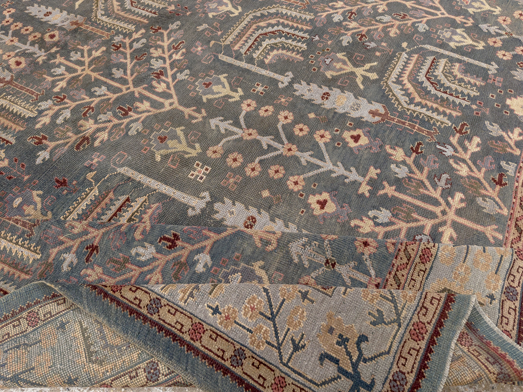 Antique Turkish Oushak Large Room Size Carpet, No.33142 - Galerie Shabab