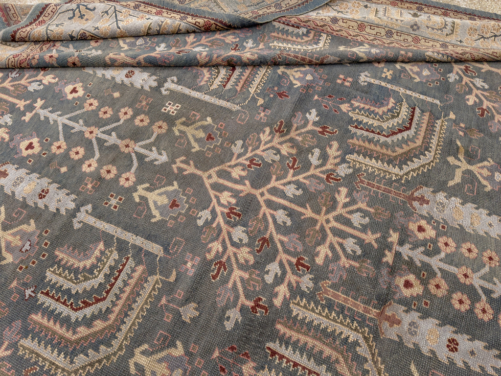 Antique Turkish Oushak Large Room Size Carpet, No.33142 - Galerie Shabab
