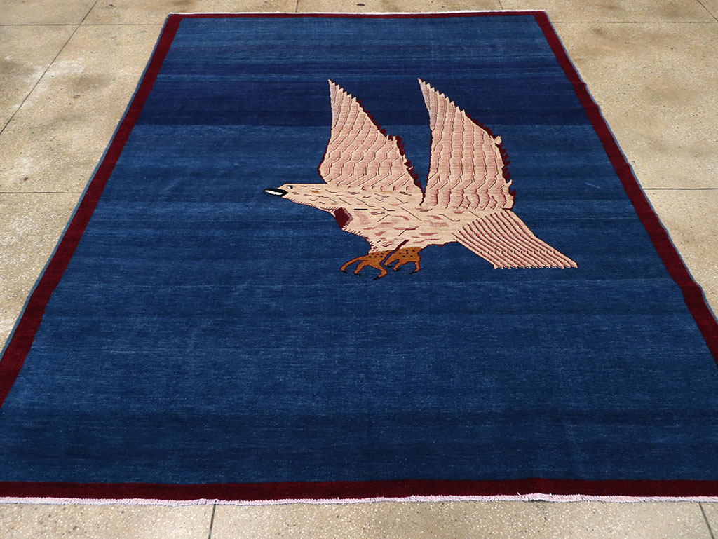 Vintage Turkish Pictorial Room Size Carpet, No.33143 - Galerie Shabab