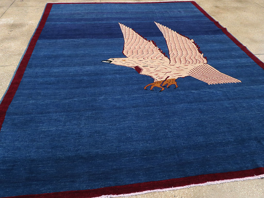 Vintage Turkish Pictorial Room Size Carpet, No.33143 - Galerie Shabab