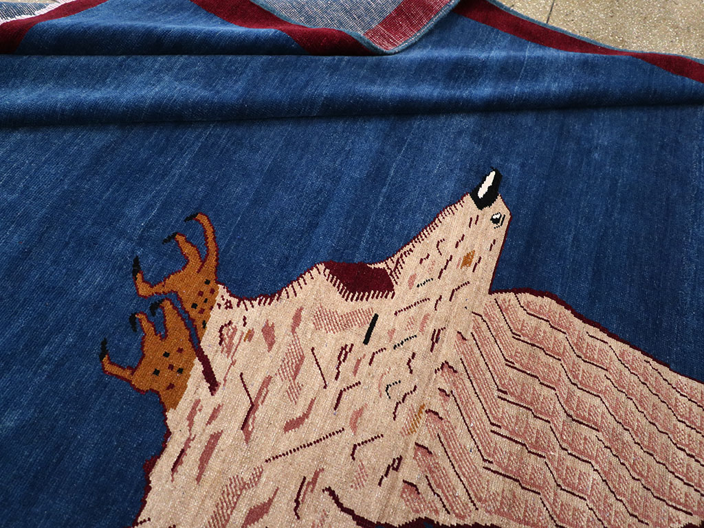 Vintage Turkish Pictorial Room Size Carpet, No.33143 - Galerie Shabab