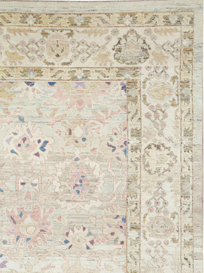 Modern Turkish Oushak Large Room Size Carpet, No.33148 - Galerie Shabab