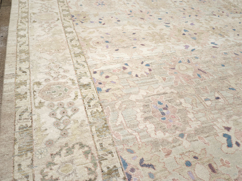 Modern Turkish Oushak Large Room Size Carpet, No.33148 - Galerie Shabab