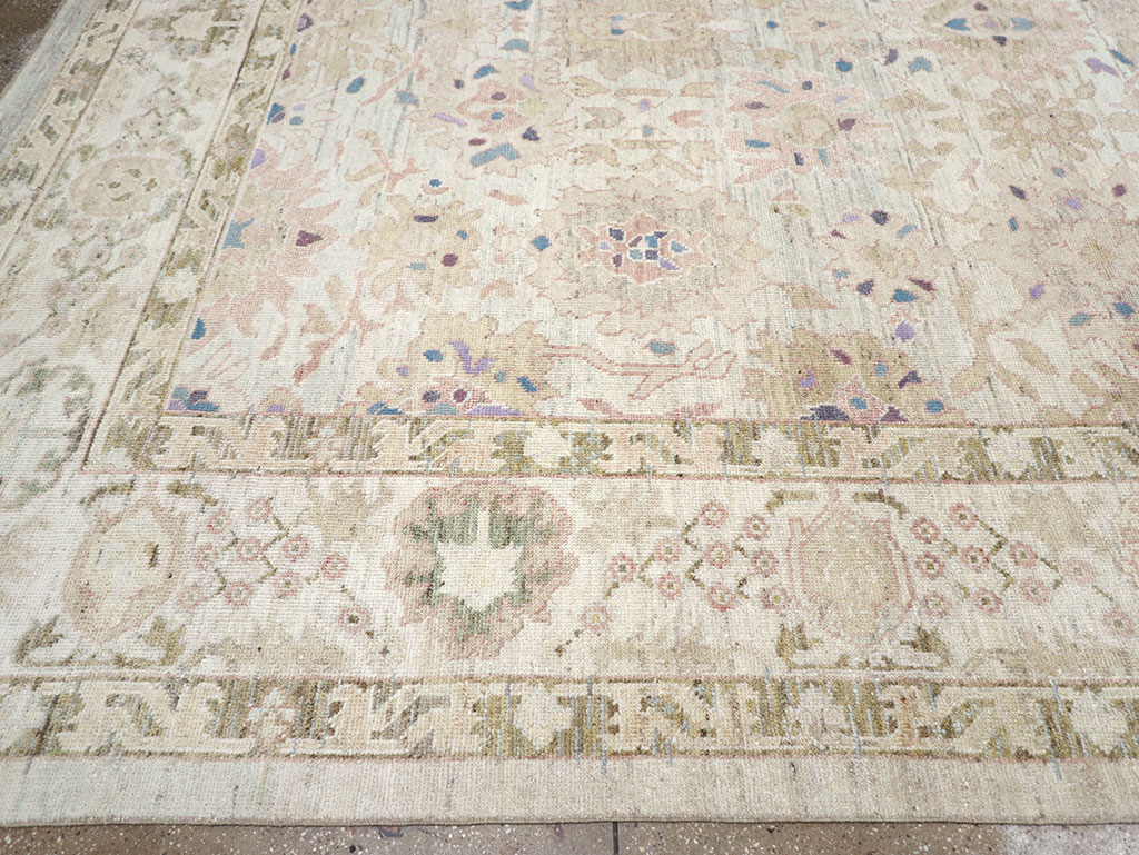 Modern Turkish Oushak Large Room Size Carpet, No.33148 - Galerie Shabab