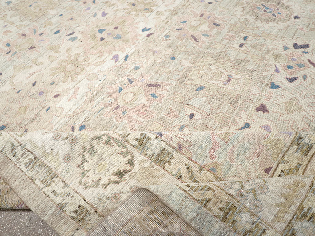 Modern Turkish Oushak Large Room Size Carpet, No.33148 - Galerie Shabab