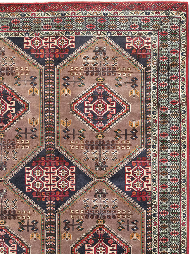Vintage Persian Turkoman Room Size Carpet, No.33156 - Galerie Shabab