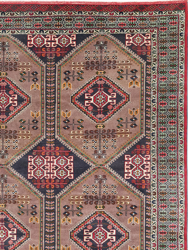 Vintage Persian Turkoman Room Size Carpet, No.33156 - Galerie Shabab
