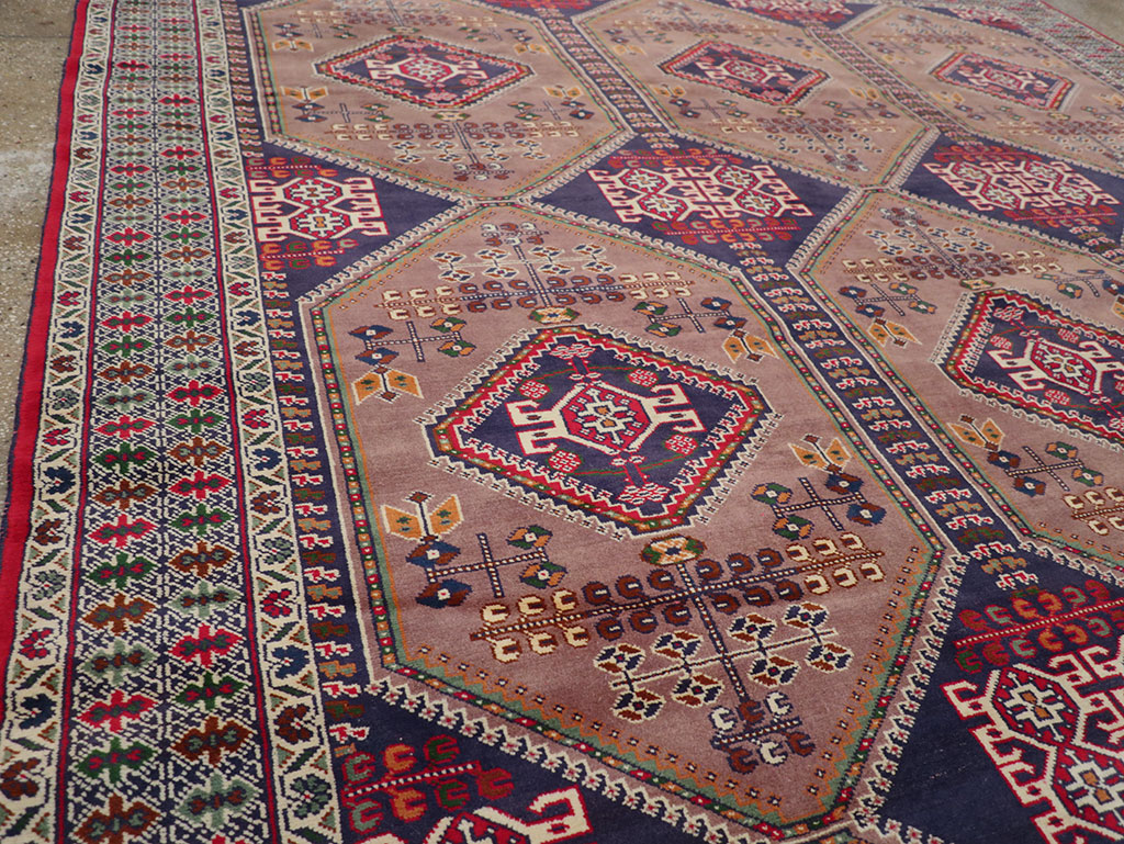 Vintage Persian Turkoman Room Size Carpet, No.33156 - Galerie Shabab