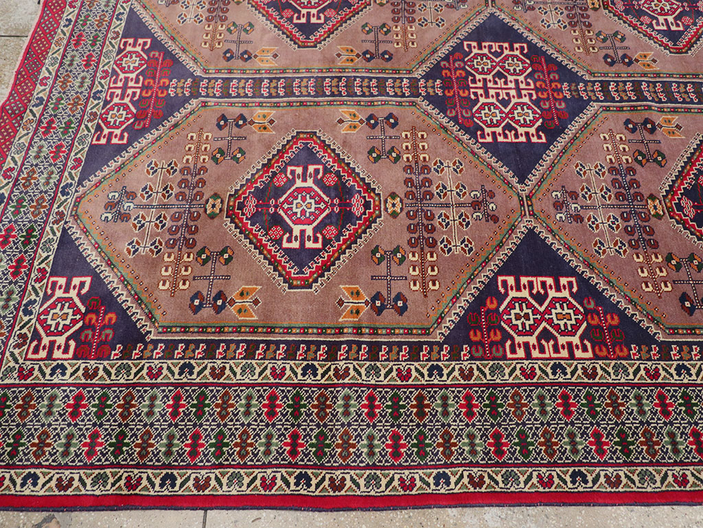 Vintage Persian Turkoman Room Size Carpet, No.33156 - Galerie Shabab