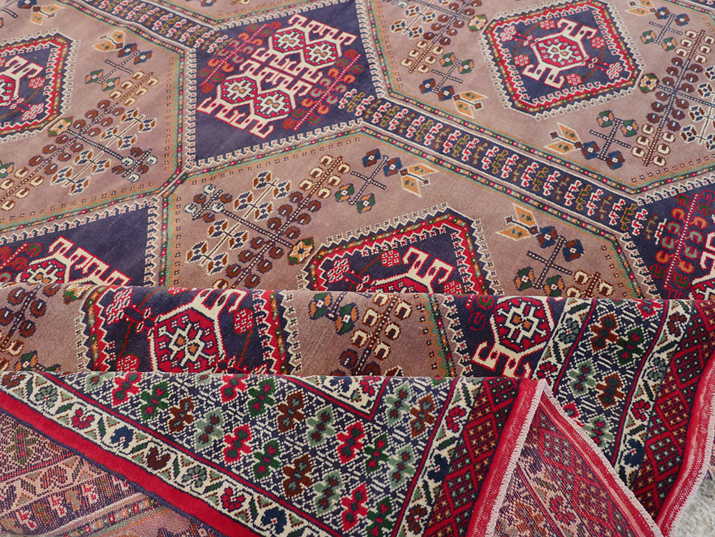 Vintage Persian Turkoman Room Size Carpet, No.33156 - Galerie Shabab