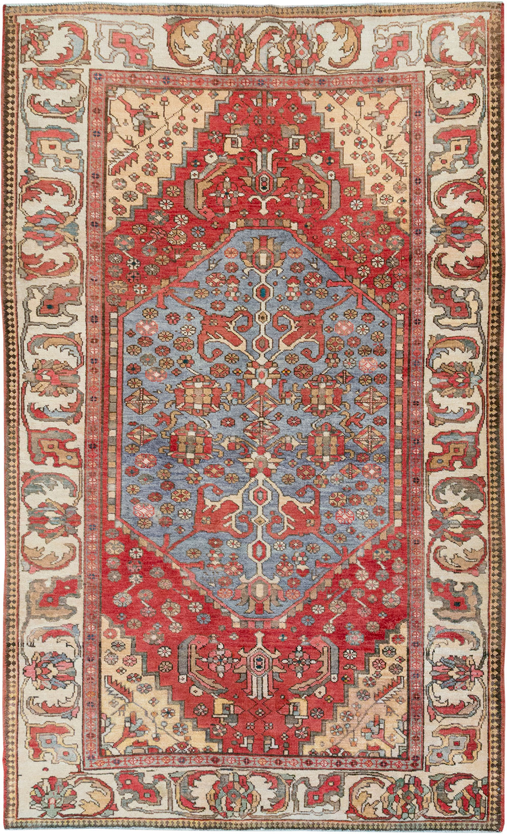 Vintage Persian Tabriz Accent Rug, No.33157 - Galerie Shabab
