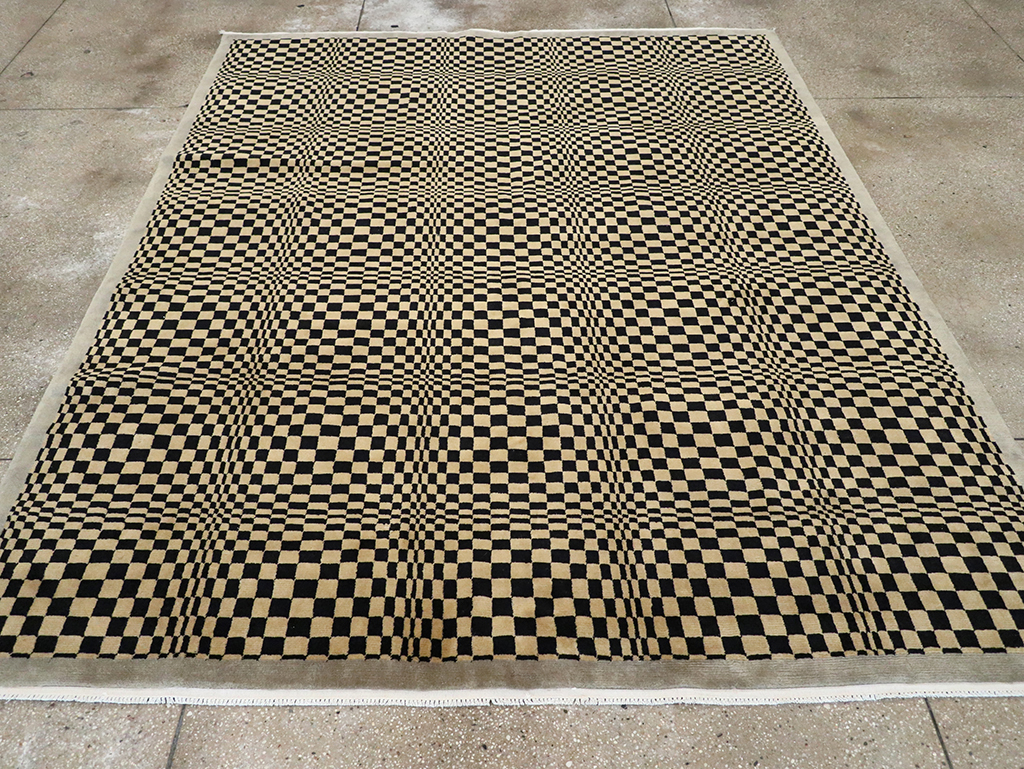 Modern Tibetan Art Deco Room Size Carpet, No.33164 - Galerie Shabab