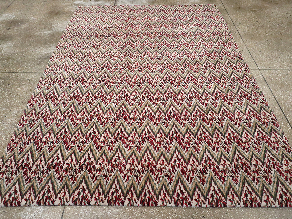 Modern Tibetan Accent Rug, No.33165 - Galerie Shabab
