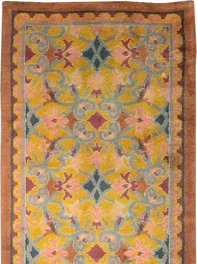 Antique Spanish Savonnerie Long Runner, No.33171 - Galerie Shabab