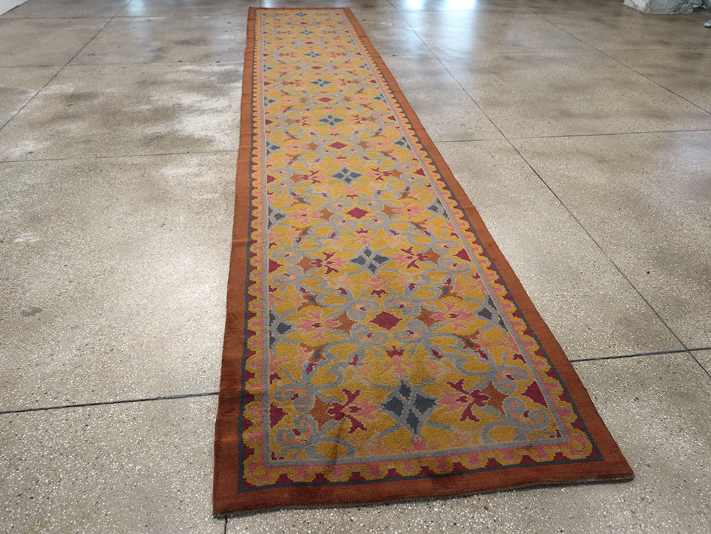 Antique Spanish Savonnerie Long Runner, No.33171 - Galerie Shabab