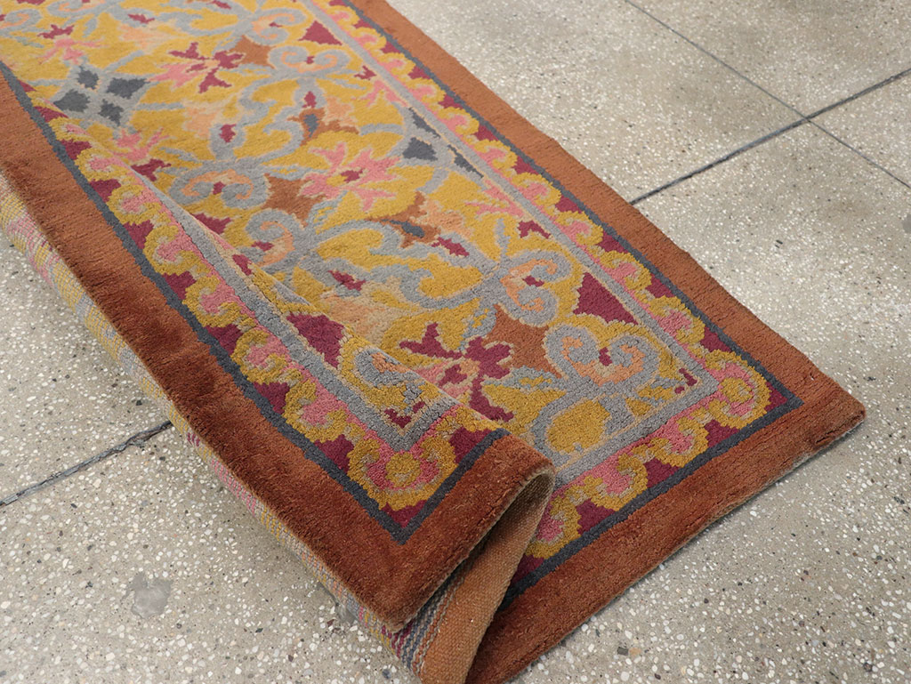 Antique Spanish Savonnerie Long Runner, No.33171 - Galerie Shabab