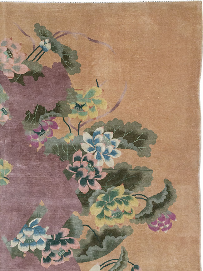 Antique Chinese Art Deco Room Size Carpet, No.33172 - Galerie Shabab