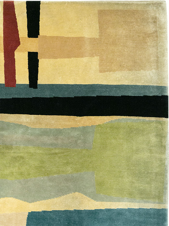 Modern Tibetan Art Deco Room Size Carpet, No.33173 - Galerie Shabab