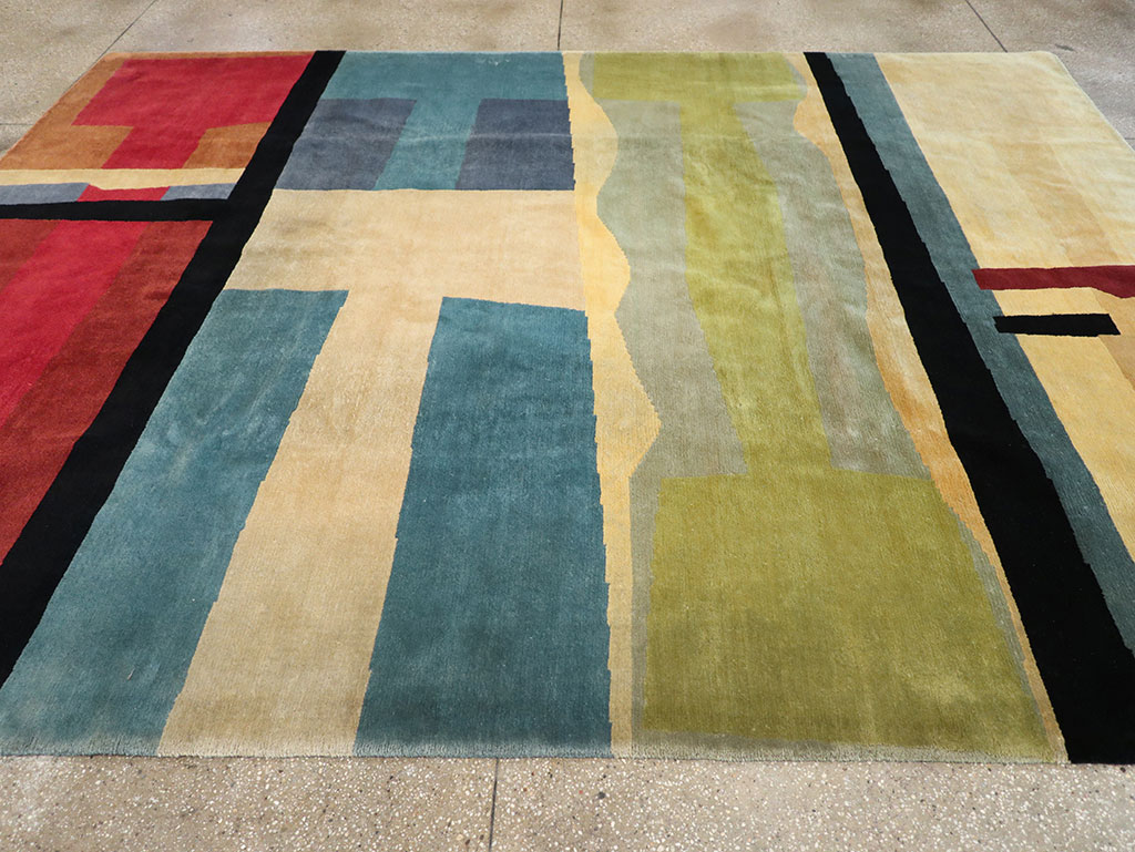 Modern Tibetan Art Deco Room Size Carpet, No.33173 - Galerie Shabab