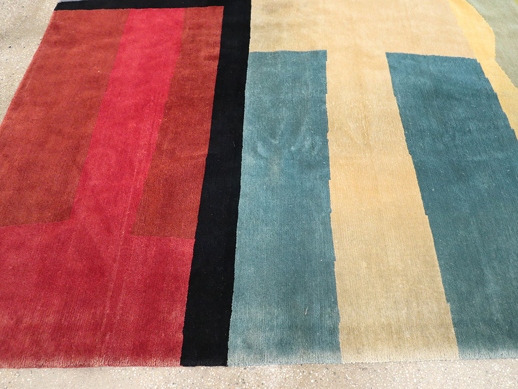 Modern Tibetan Art Deco Room Size Carpet, No.33173 - Galerie Shabab