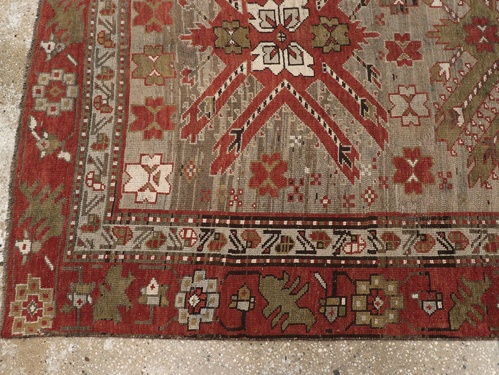 Antique Caucasian Kazak Runner, No.33183 - Galerie Shabab