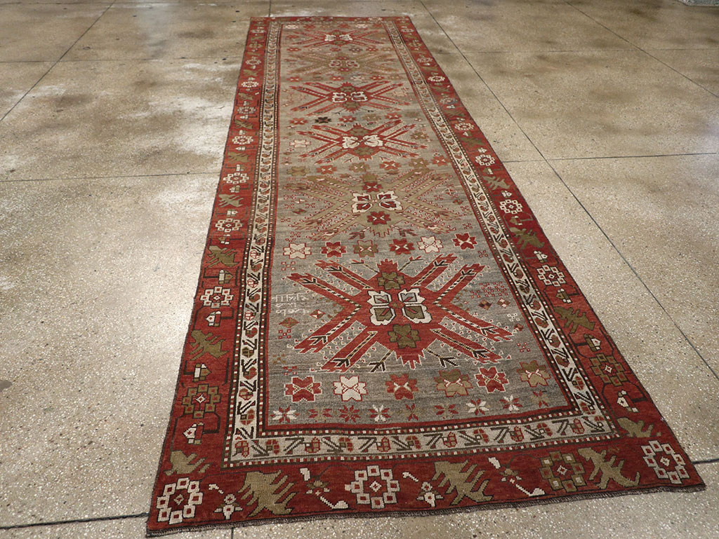 Antique Caucasian Kazak Runner, No.33183 - Galerie Shabab