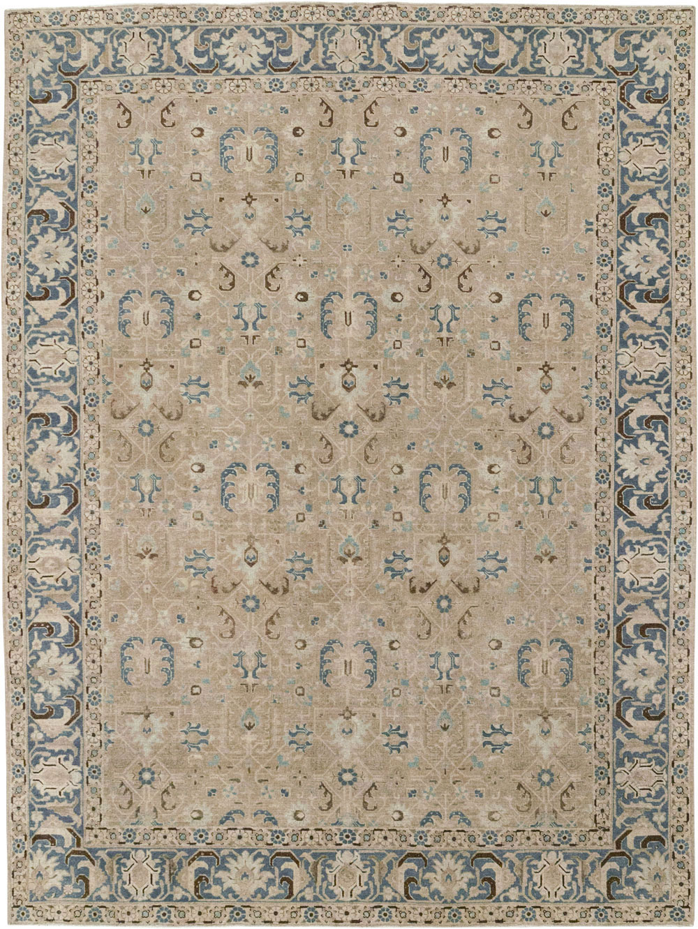 Antique Persian Tabriz Room Size Carpet, No.33190 - Galerie Shabab