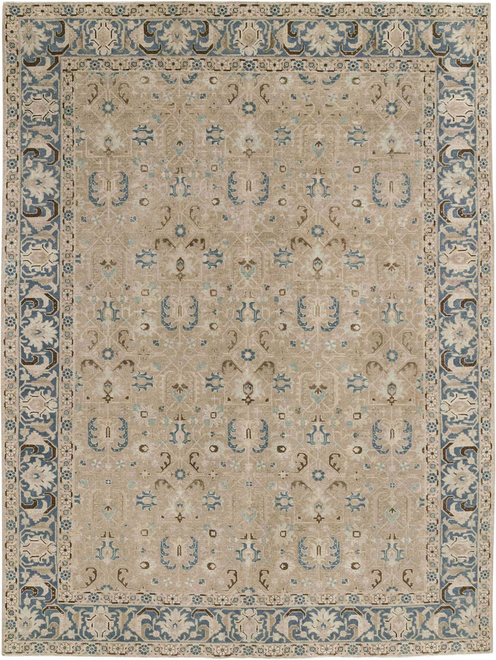 Antique Persian Tabriz Room Size Carpet, No.33190 - Galerie Shabab