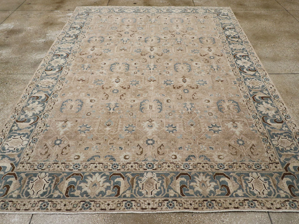 Antique Persian Tabriz Room Size Carpet, No.33190 - Galerie Shabab
