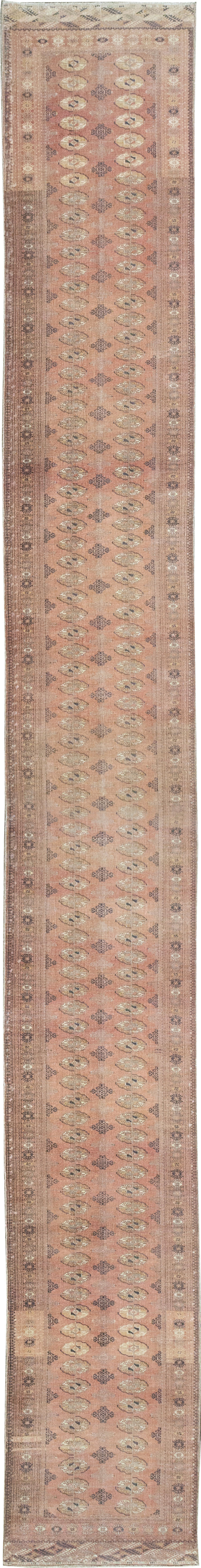 Vintage Central Asian Bokhara Long Runner, No.33199 - Galerie Shabab