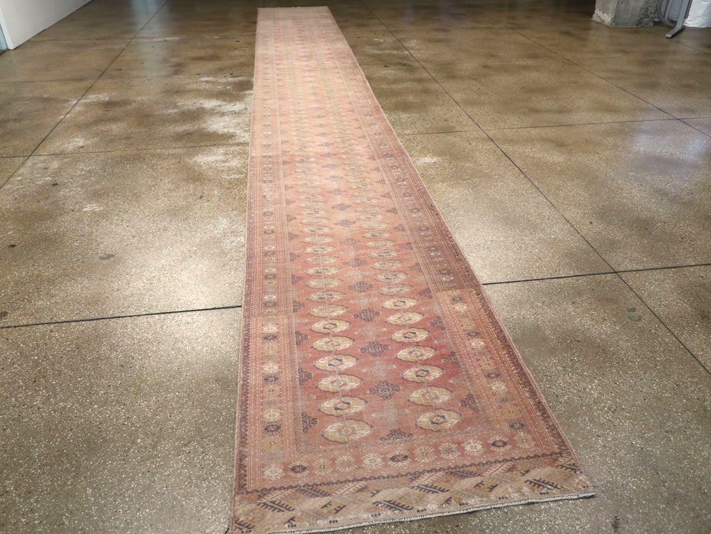 Vintage Central Asian Bokhara Long Runner, No.33199 - Galerie Shabab
