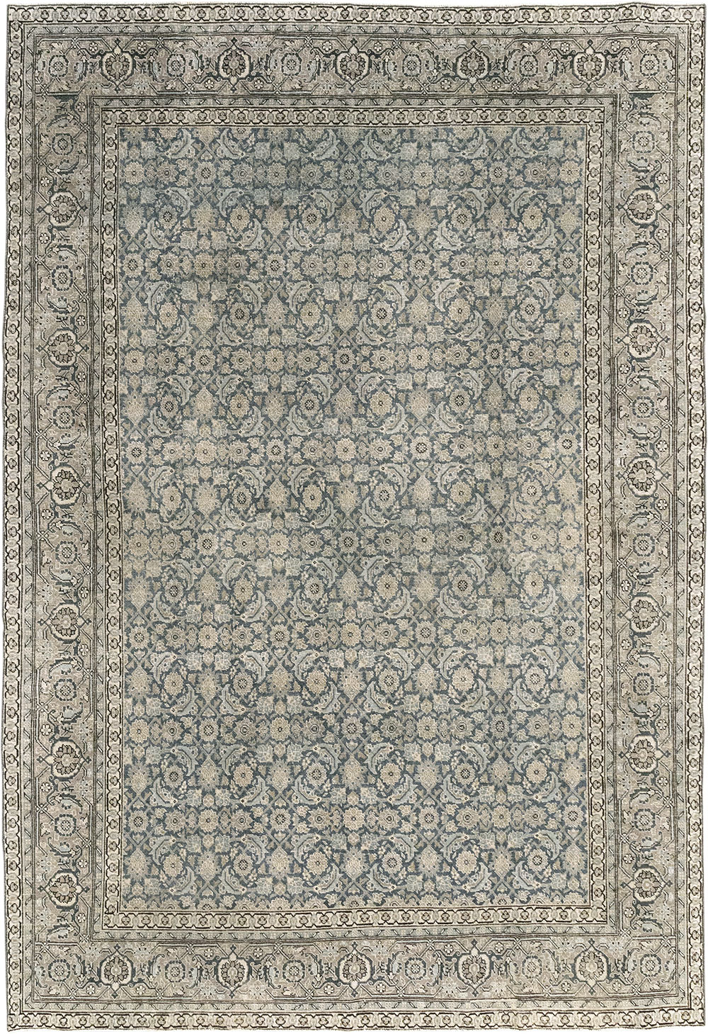 Antique Persian Tabriz Accent Carpet, No.33200 - Galerie Shabab