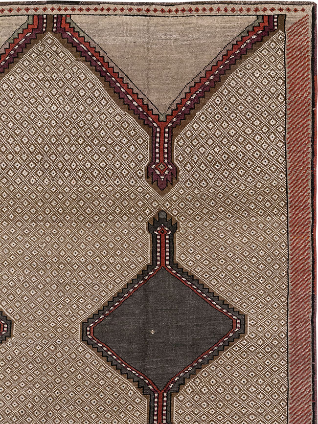 Vintage Turkish Anatolian Wide Gallery Runner, No.33203 - Galerie Shabab