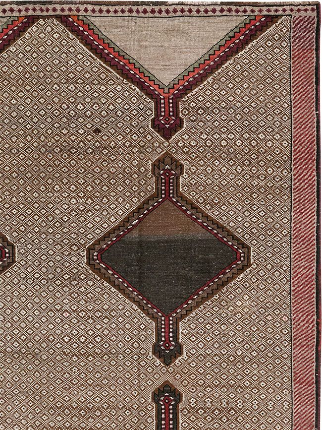 Vintage Turkish Anatolian Wide Gallery Runner, No.33203 - Galerie Shabab