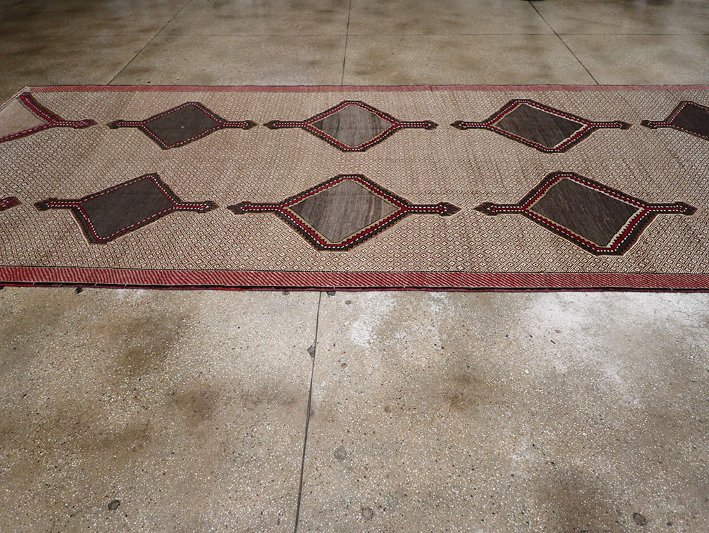 Vintage Turkish Anatolian Wide Gallery Runner, No.33203 - Galerie Shabab