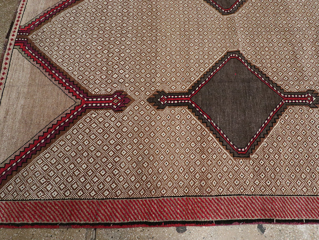 Vintage Turkish Anatolian Wide Gallery Runner, No.33203 - Galerie Shabab