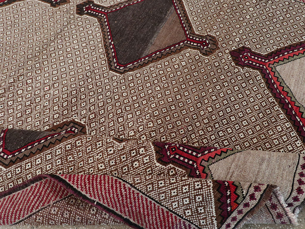 Vintage Turkish Anatolian Wide Gallery Runner, No.33203 - Galerie Shabab