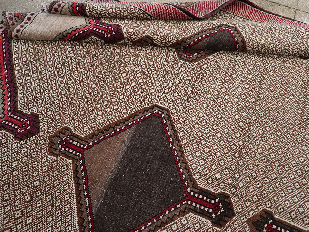 Vintage Turkish Anatolian Wide Gallery Runner, No.33203 - Galerie Shabab